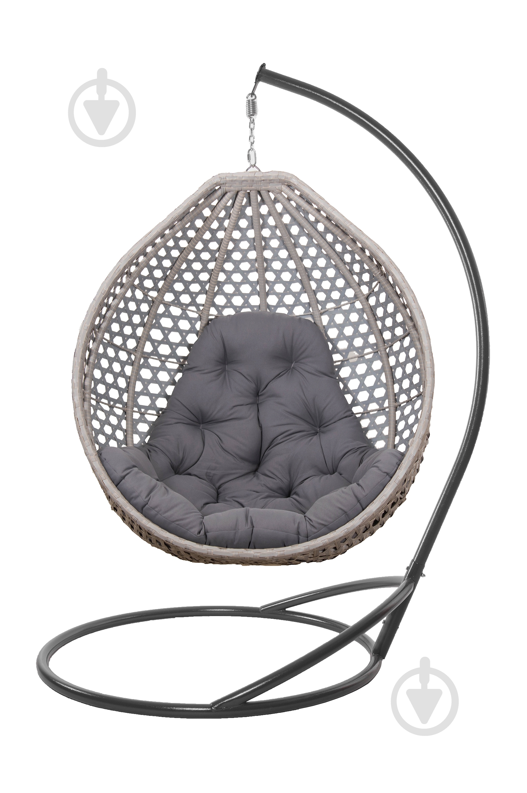 Крісло-кокон Indigo Колібрі 1200х730х1050 см сірий - фото 13