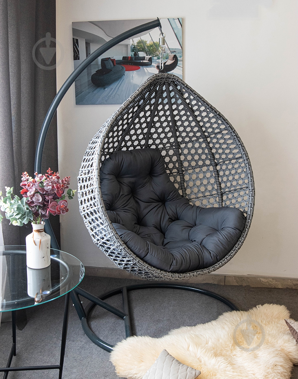 Крісло-кокон Indigo Колібрі 1200х730х1050 см сірий - фото 7