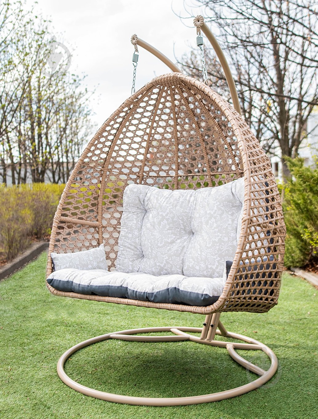 Кресло-кокон Indigo Мишель 1370х700х1360 мм бежевый - фото 2 Кресло-кокон Indigo Мишель 1370х700х1360 мм бежевый - фото 2