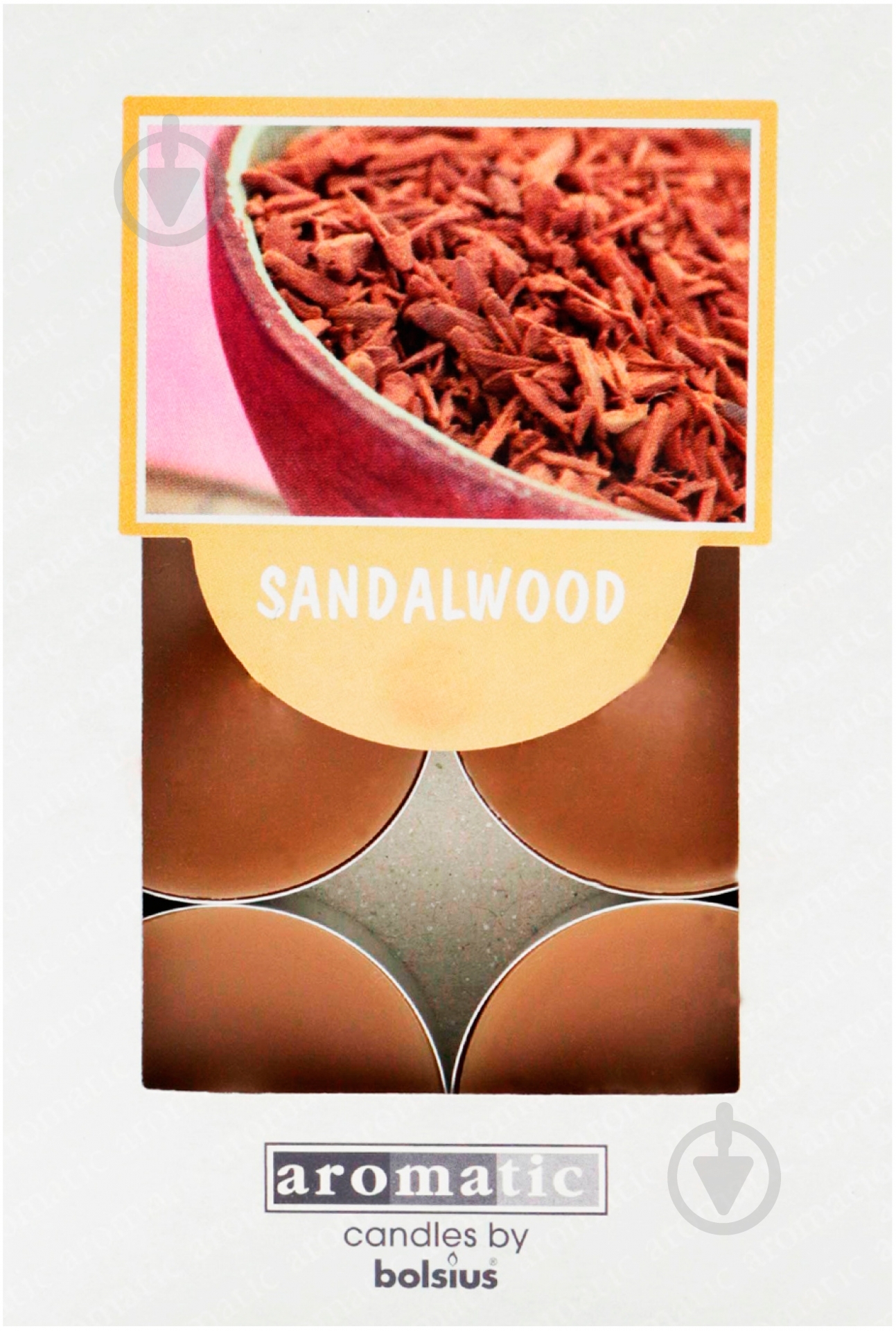 Набор свечей Сандал BS17/38-6SN Bolsius - фото 1