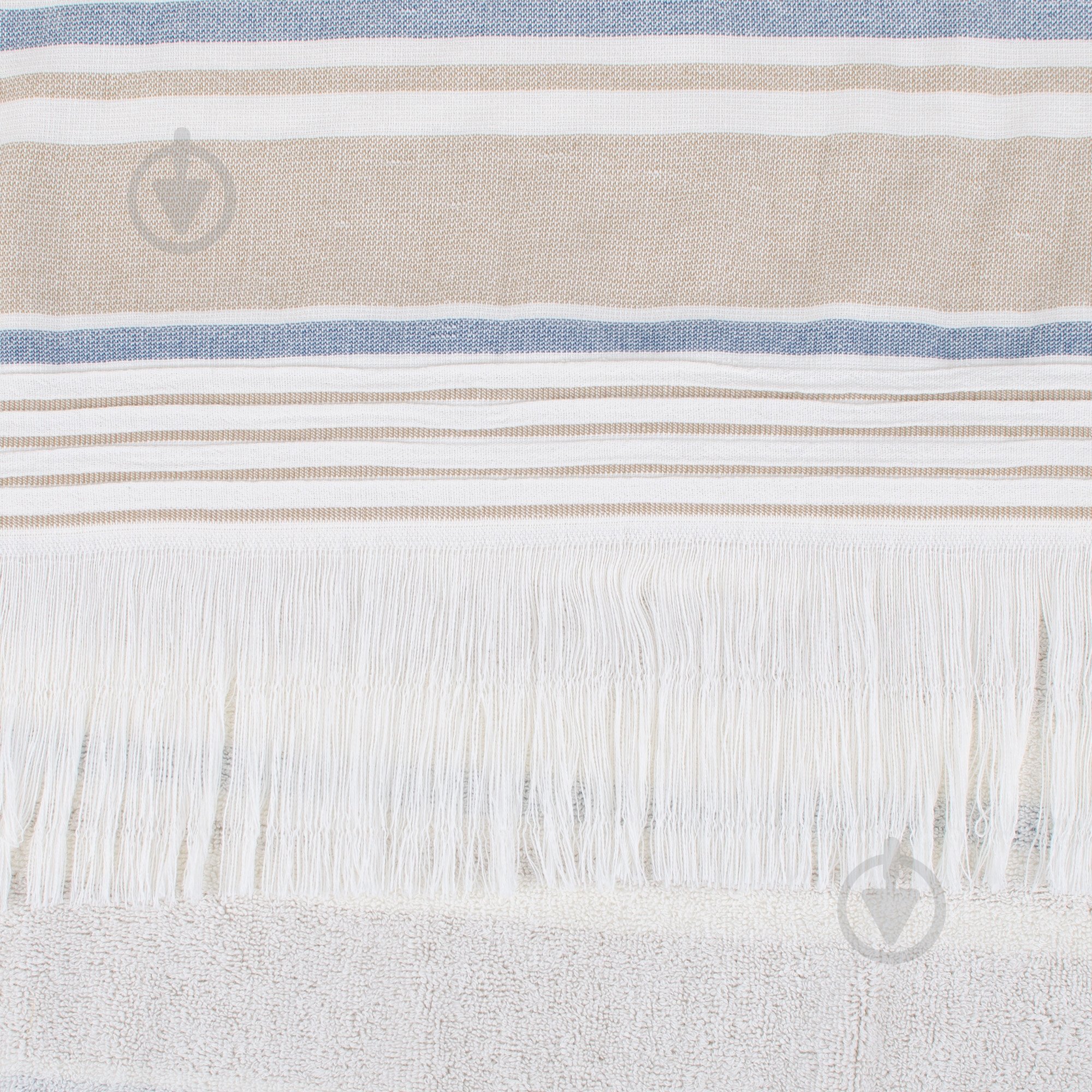 Пештемаль AISHA 70x140 см бежево-синій BILTEX - фото 3 Пештемаль AISHA 70x140 см бежево-синій BILTEX - фото 3