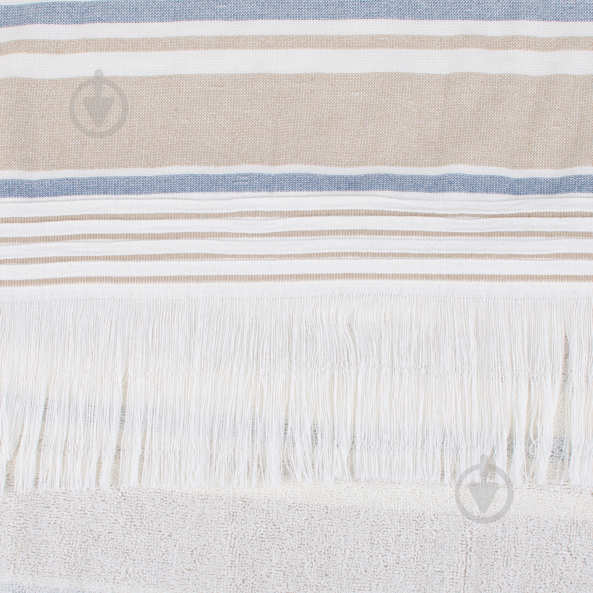 Пештемаль AISHA 100x150 см бежево-синий BILTEX - фото 3 Пештемаль AISHA 100x150 см бежево-синий BILTEX - фото 3