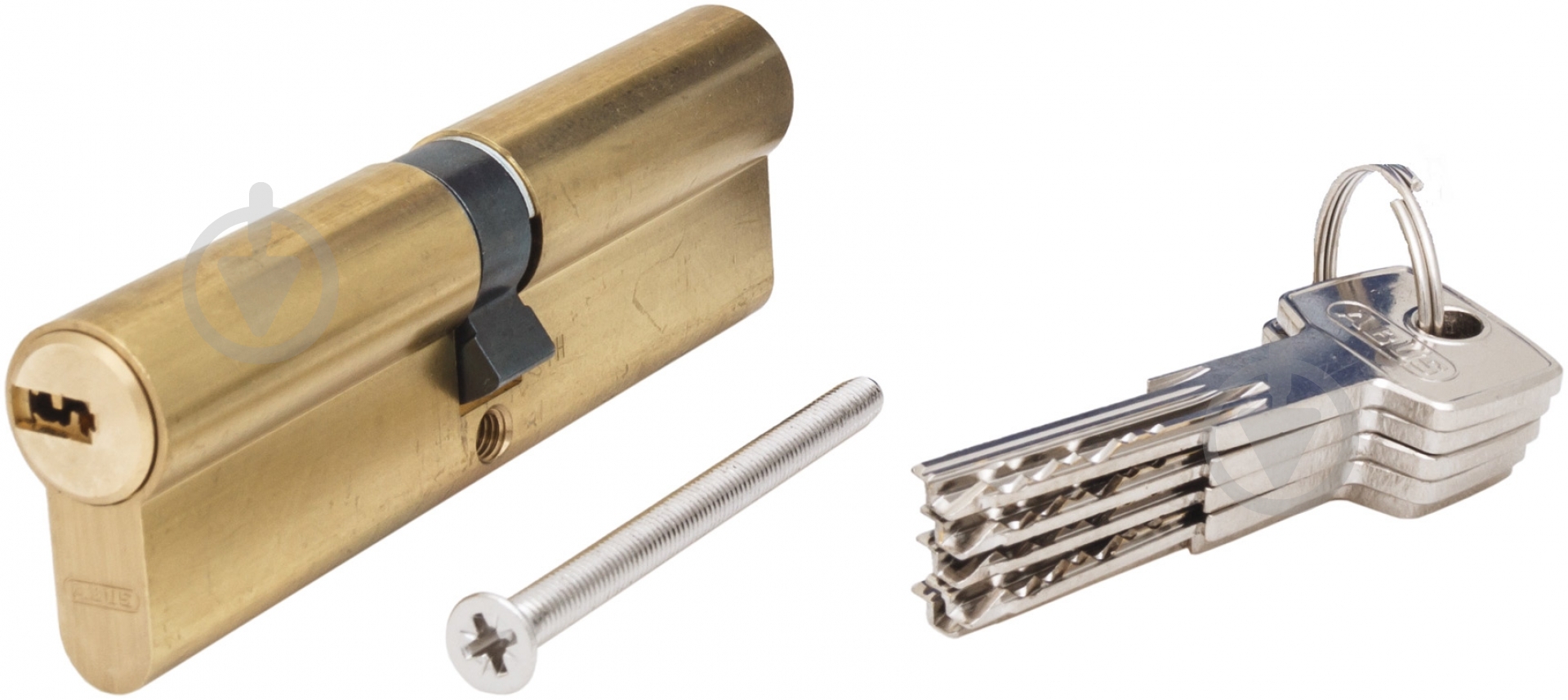 Цилиндр Abus D6 50x50 ключ-ключ 100 мм матовая латунь - фото 2