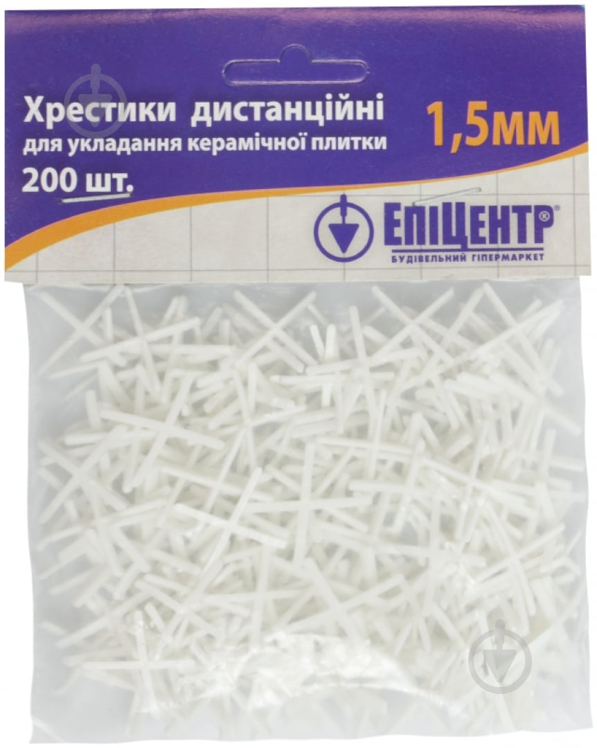 Крестики для плитки 1,5 мм 200 шт./уп (60306303) - фото 1 Крестики для плитки 1,5 мм 200 шт./уп (60306303) - фото 1
