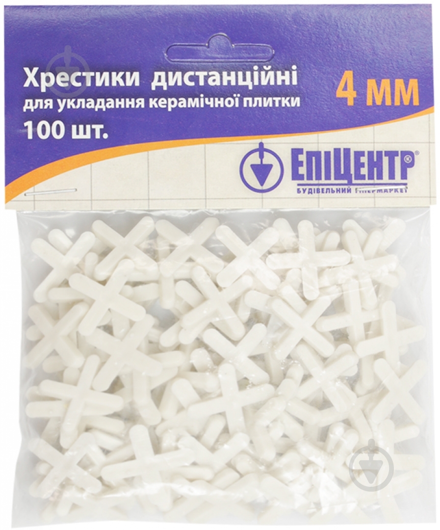 Хрестики для плитки 4 мм 100 шт./уп (60306307) - фото 1