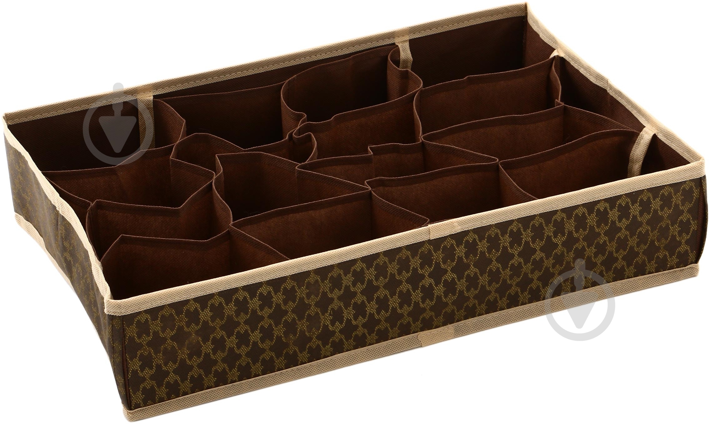 Органайзер текстильний Design Line 4607 Brown на 16 комірок 90x290x430 мм - фото 2