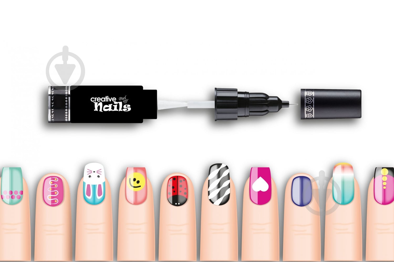 Лак для ногтей Creative Nails черный + белый - фото 2 Лак для ногтей Creative Nails черный + белый - фото 2