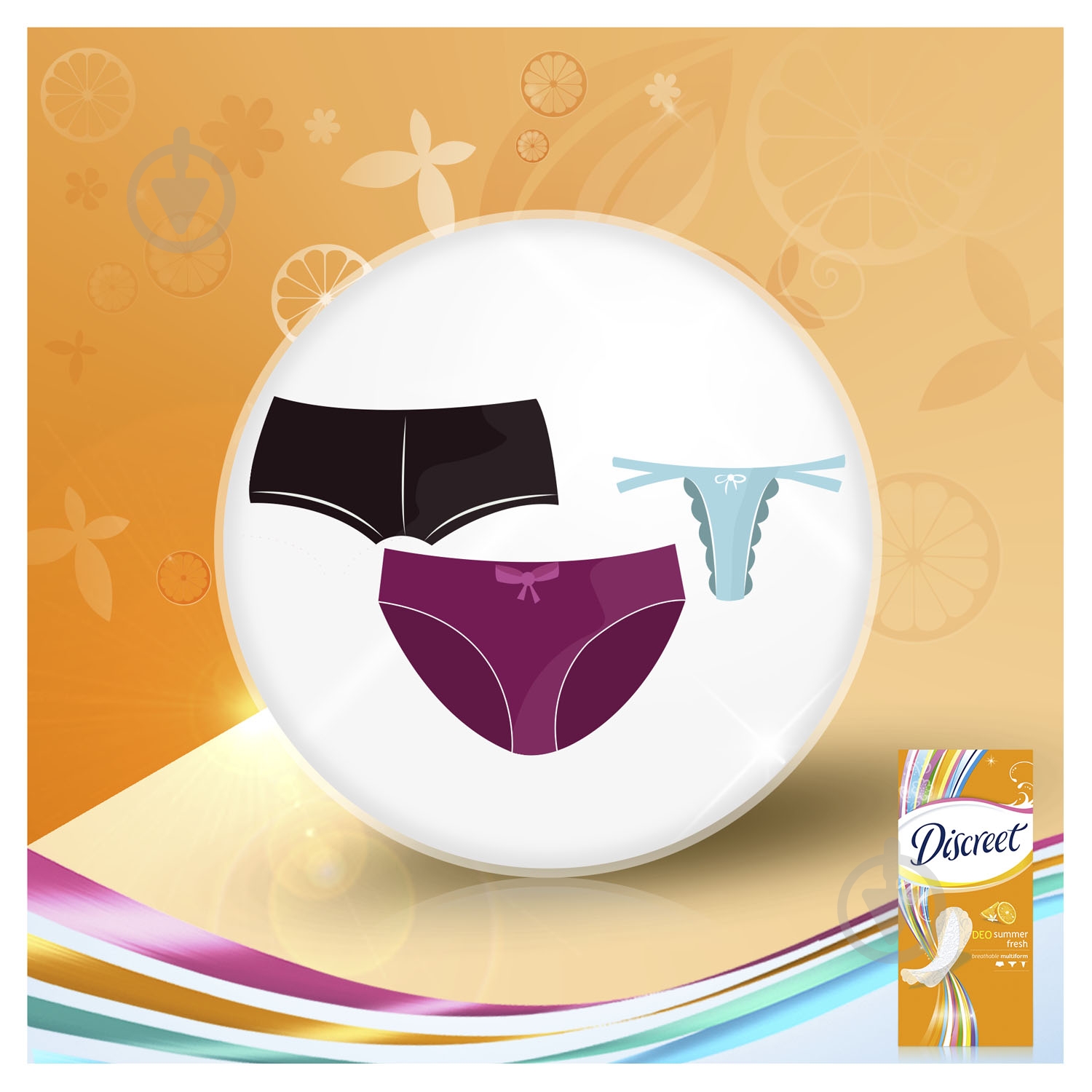 Прокладки ежедневные Discreet Deo Summer Fresh multiform normal 20 шт. - фото 7