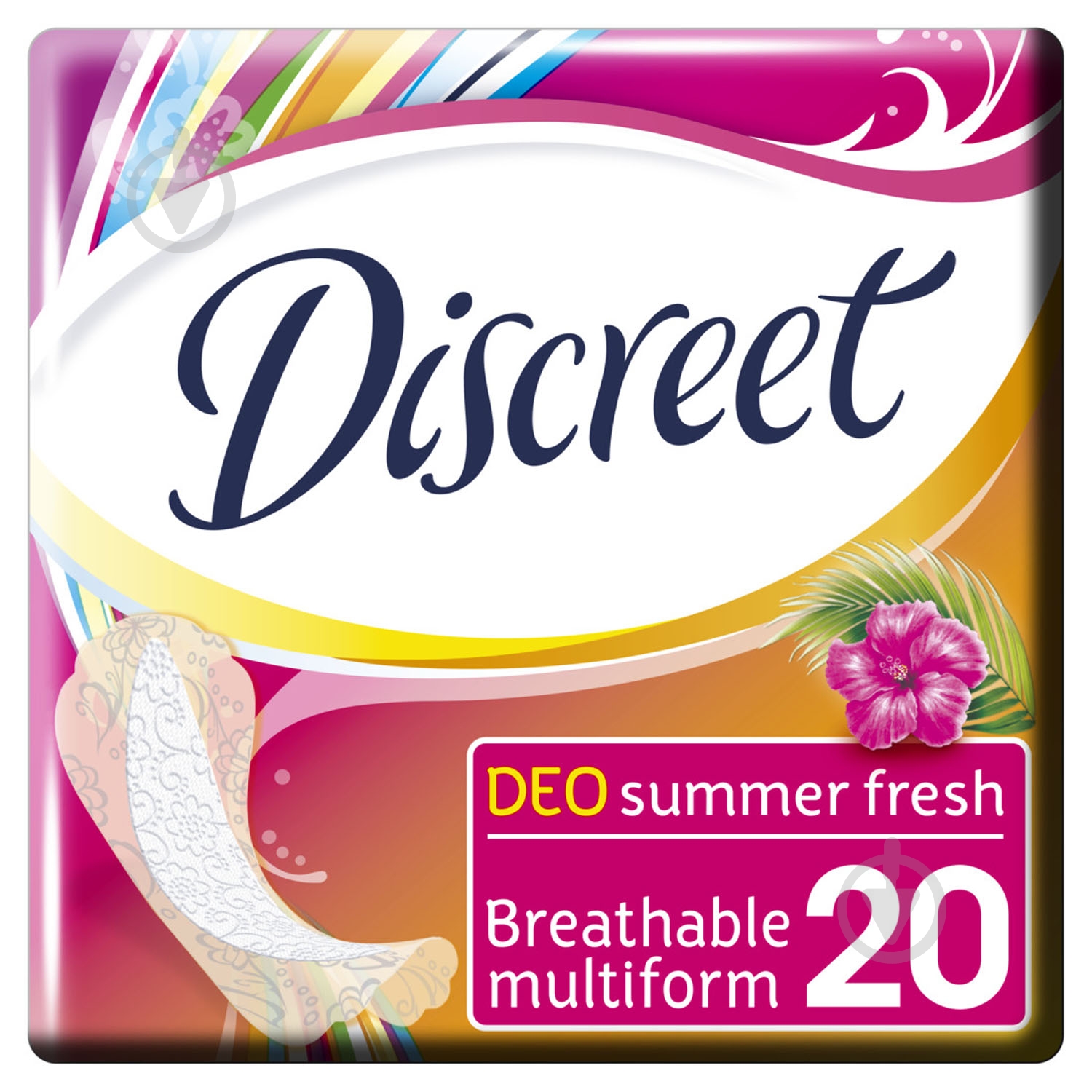 Прокладки ежедневные Discreet Deo Summer Fresh multiform normal 20 шт. - фото 1