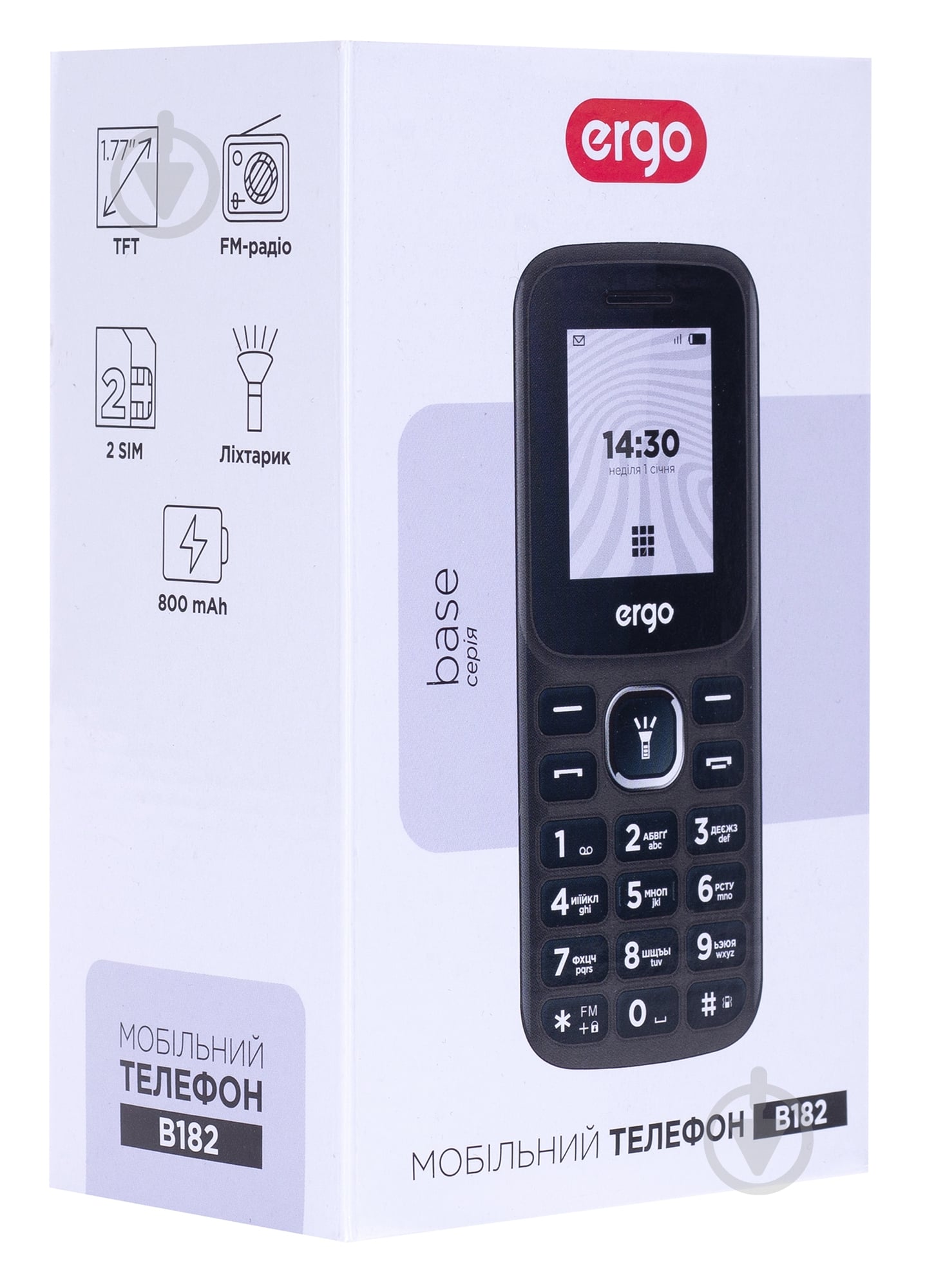 Мобильный телефон ERGO B182 Dual Sim Black - фото 8