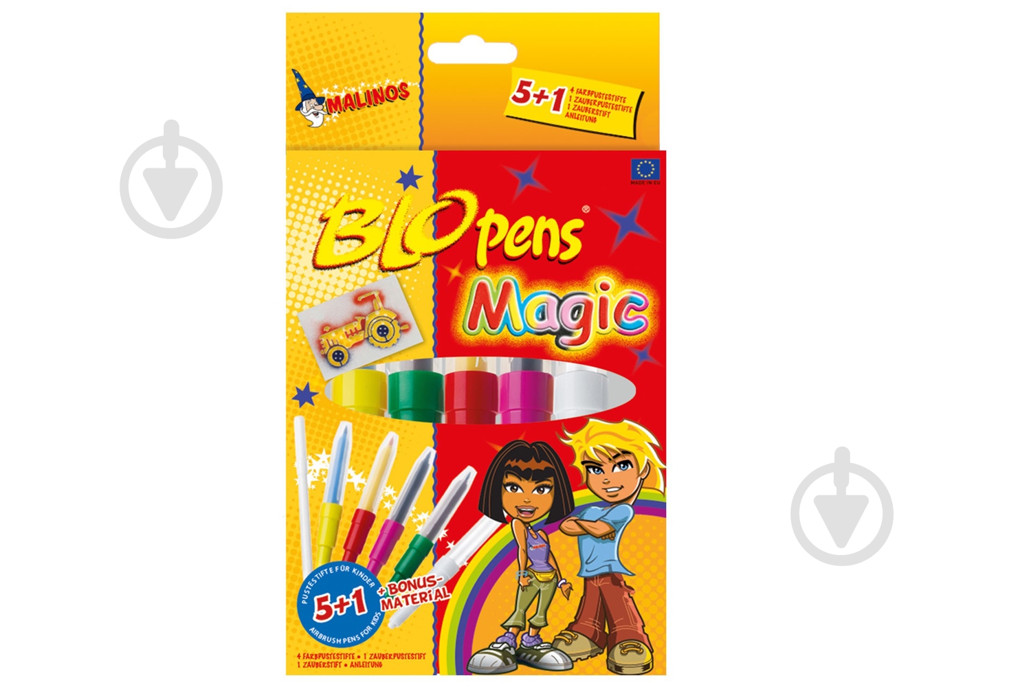 Фломастеры-аэрографы Malinos BLOpens Magic 5+1 шт. - фото 1