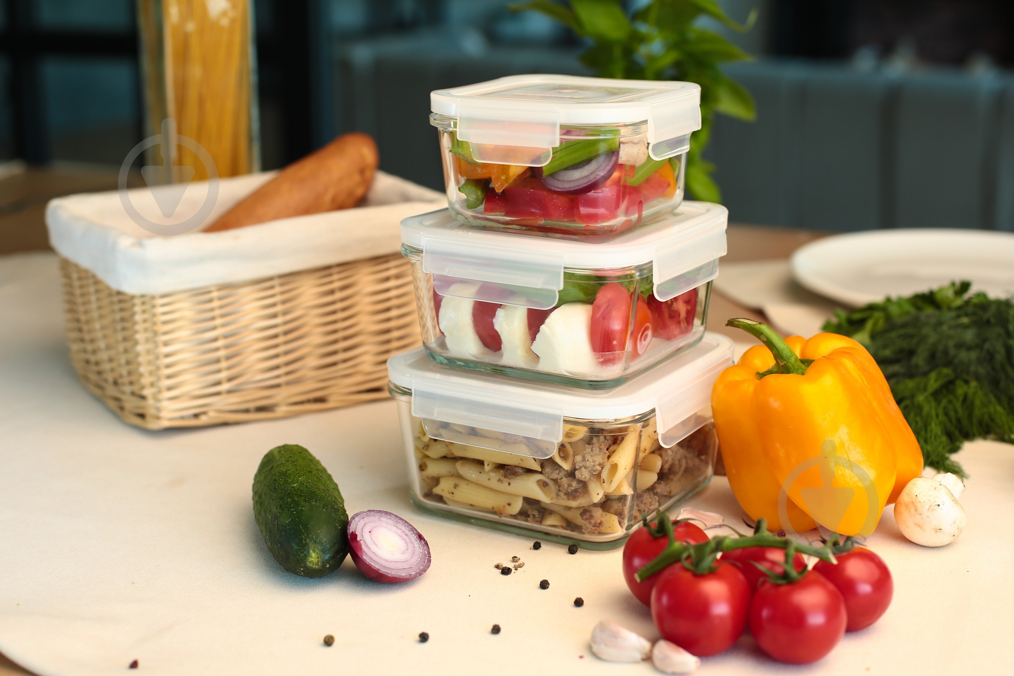 Контейнер MiFamilia Nested 750 мл квадратний білий - фото 8 Контейнер MiFamilia Nested 750 мл квадратний білий - фото 8