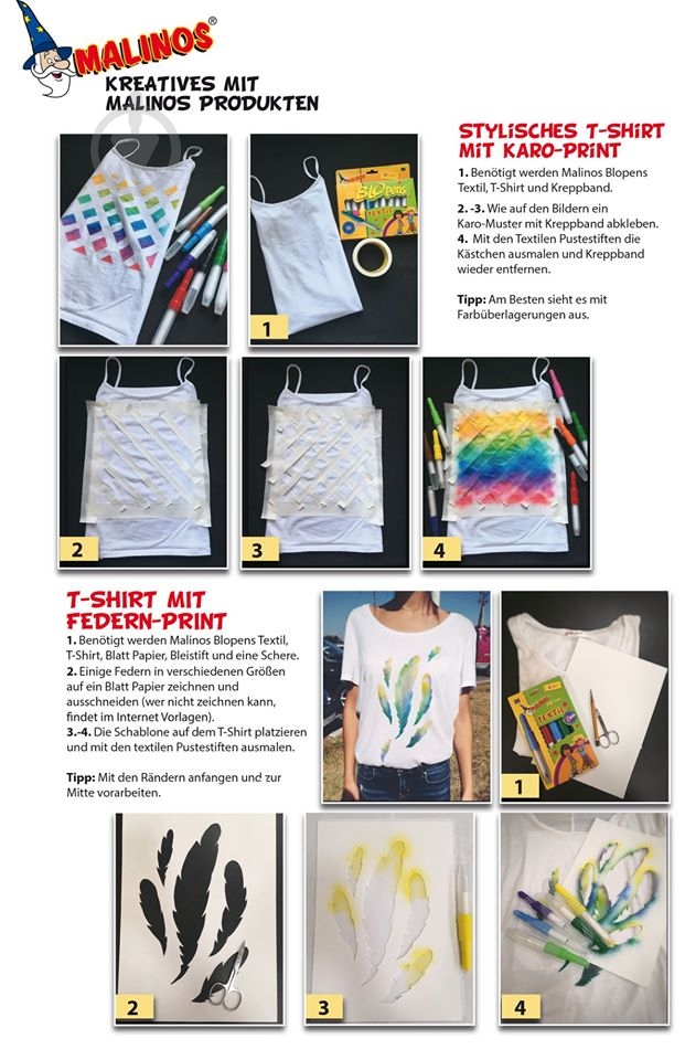 Фломастеры-аэрографы Malinos BLOpens Textil 5 шт. для ткани - фото 4 Фломастеры-аэрографы Malinos BLOpens Textil 5 шт. для ткани - фото 4