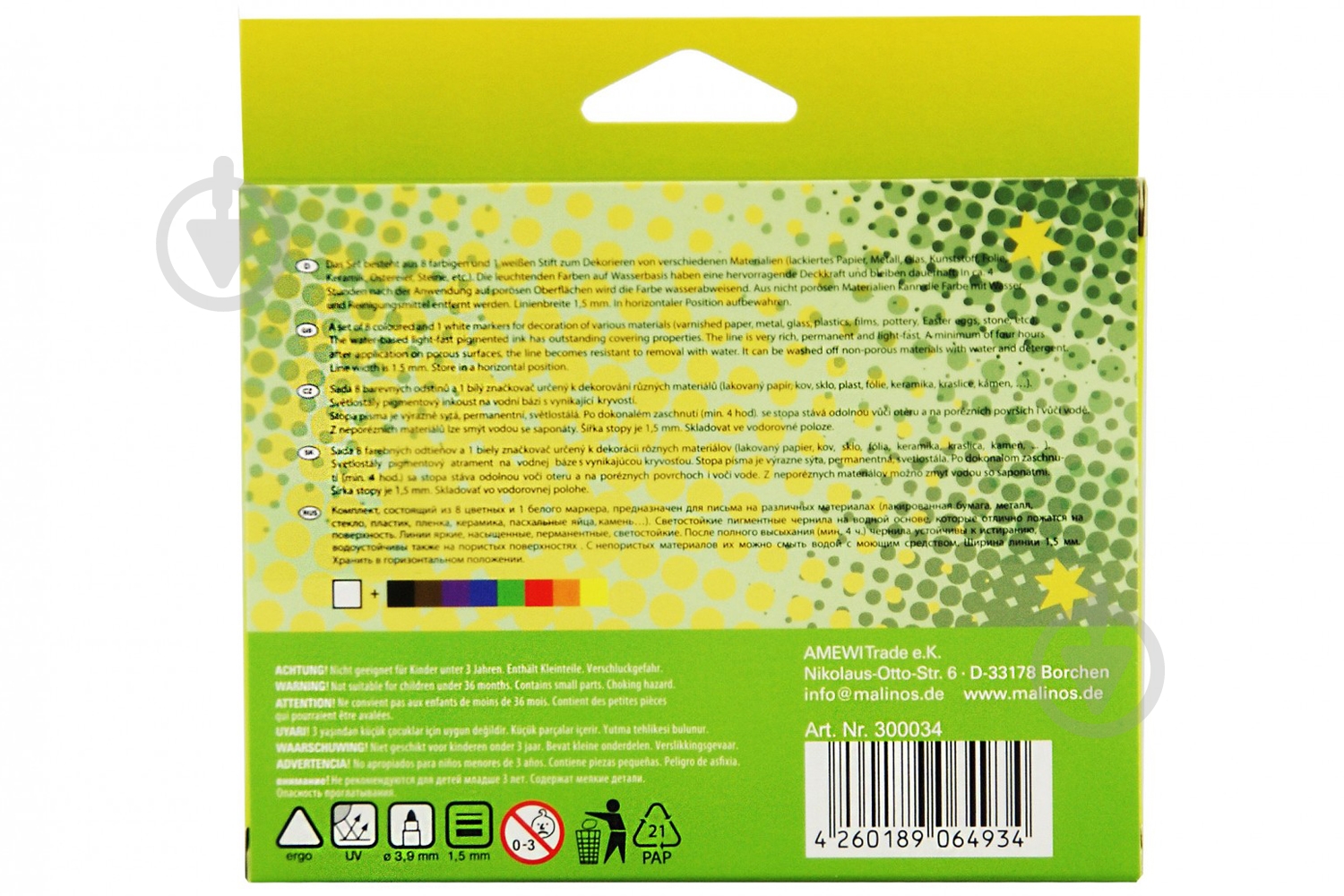 Набор фломастеров Malinos Dekozauber 9 шт. - фото 3