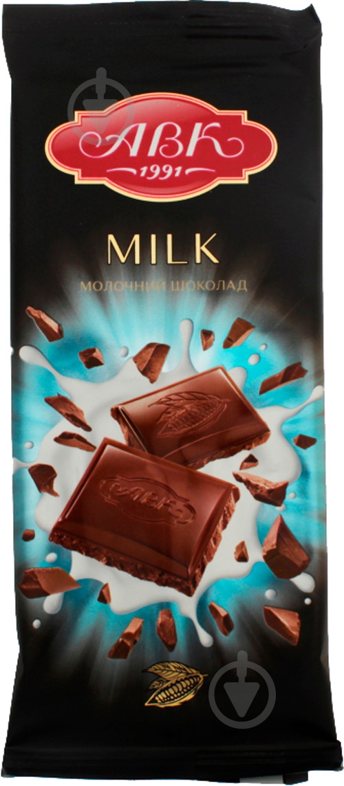 Шоколад АВК молочный 90 г (плитка) - фото 2 Шоколад АВК молочный 90 г (плитка) - фото 2