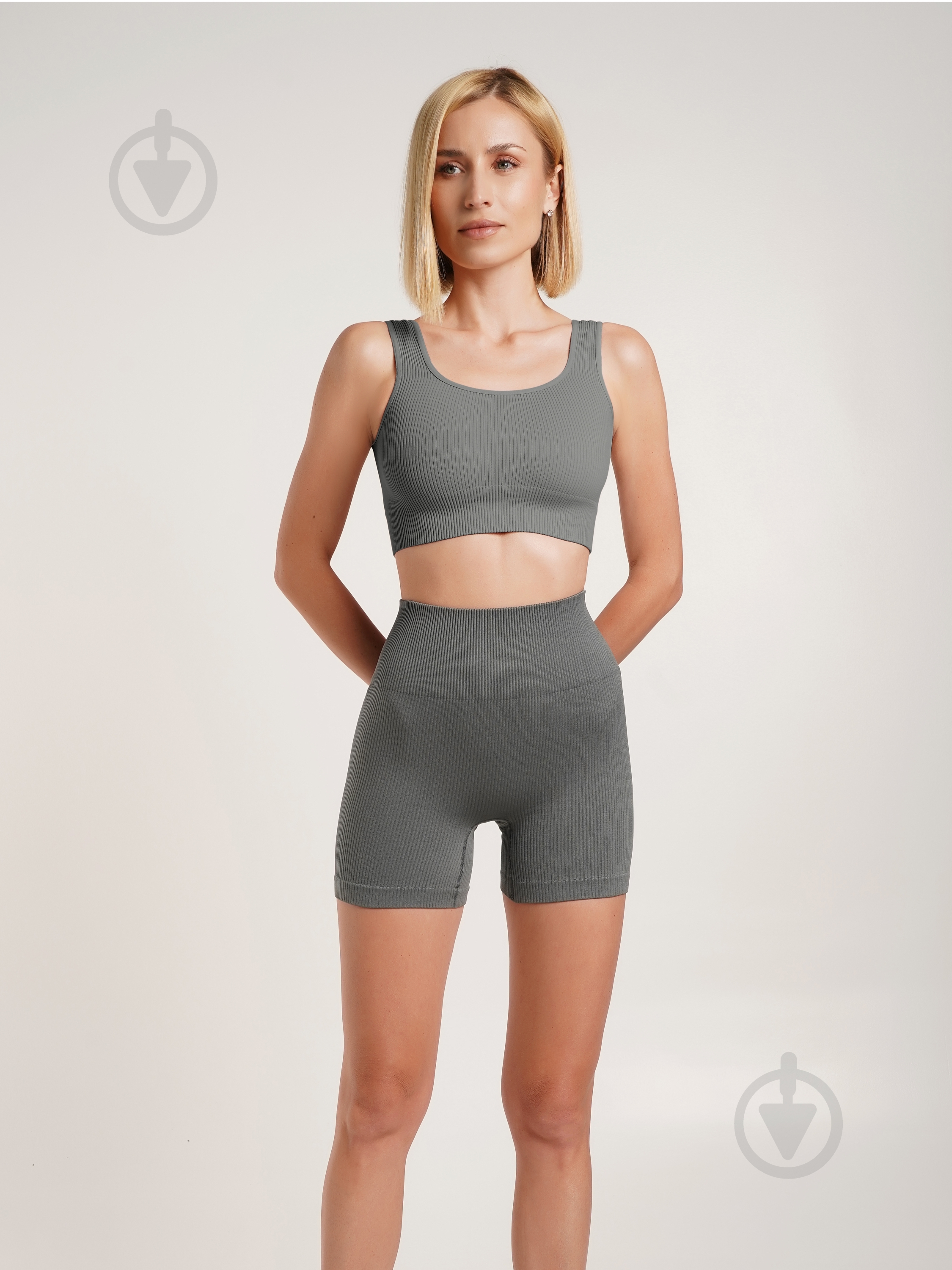 Шорты Giulia SHORTS RIB SHAPE р. L/XL серый - фото 4 Шорты Giulia SHORTS RIB SHAPE р. L/XL серый - фото 4