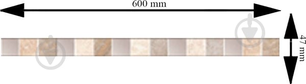 Фриз Cersanit Gamilton mosaic border 4,7x60 см - фото 3 Фриз Cersanit Gamilton mosaic border 4,7x60 см - фото 3
