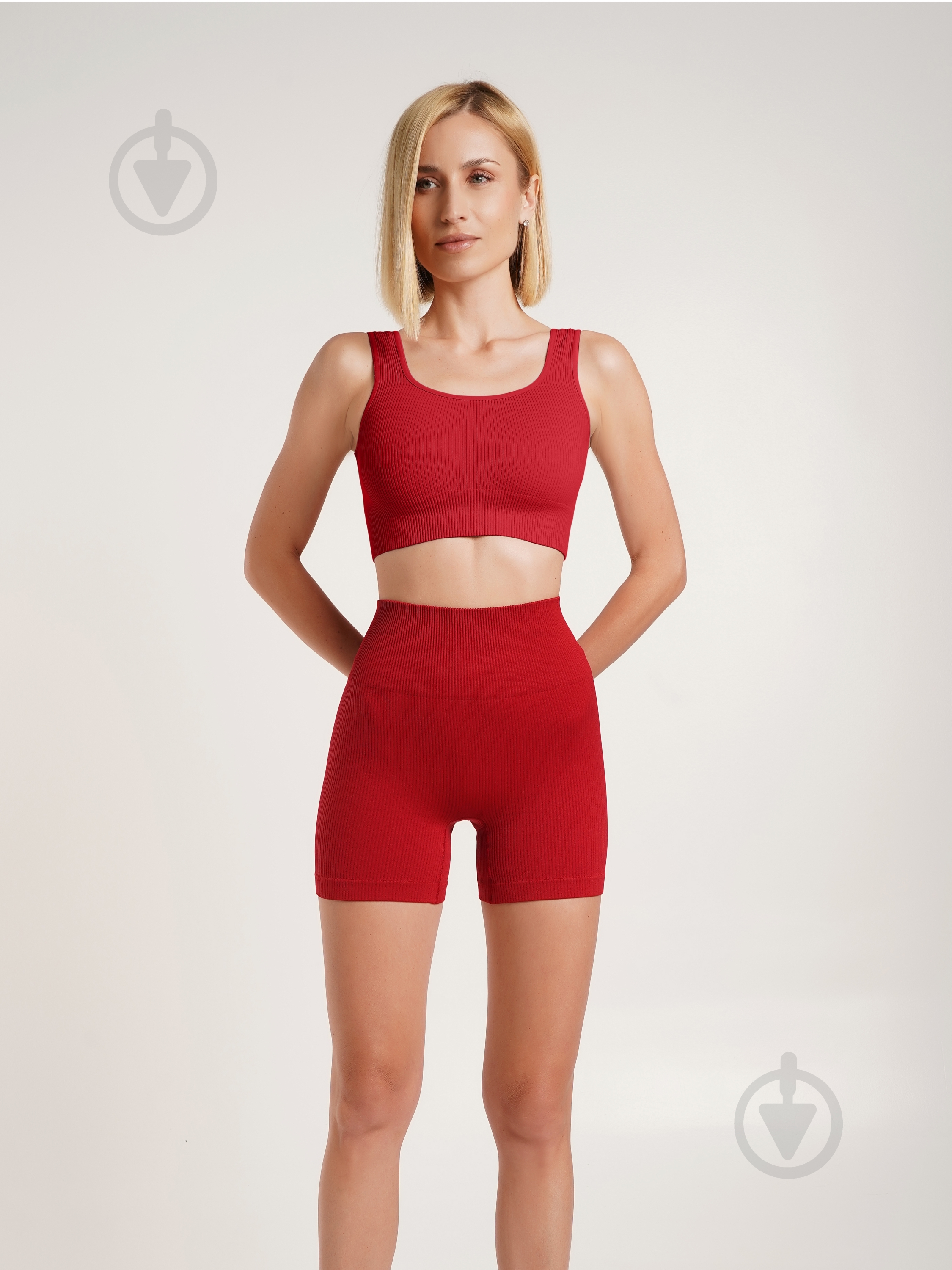 Шорты Giulia SHORTS RIB SHAPE р. S/M темно-красный - фото 4