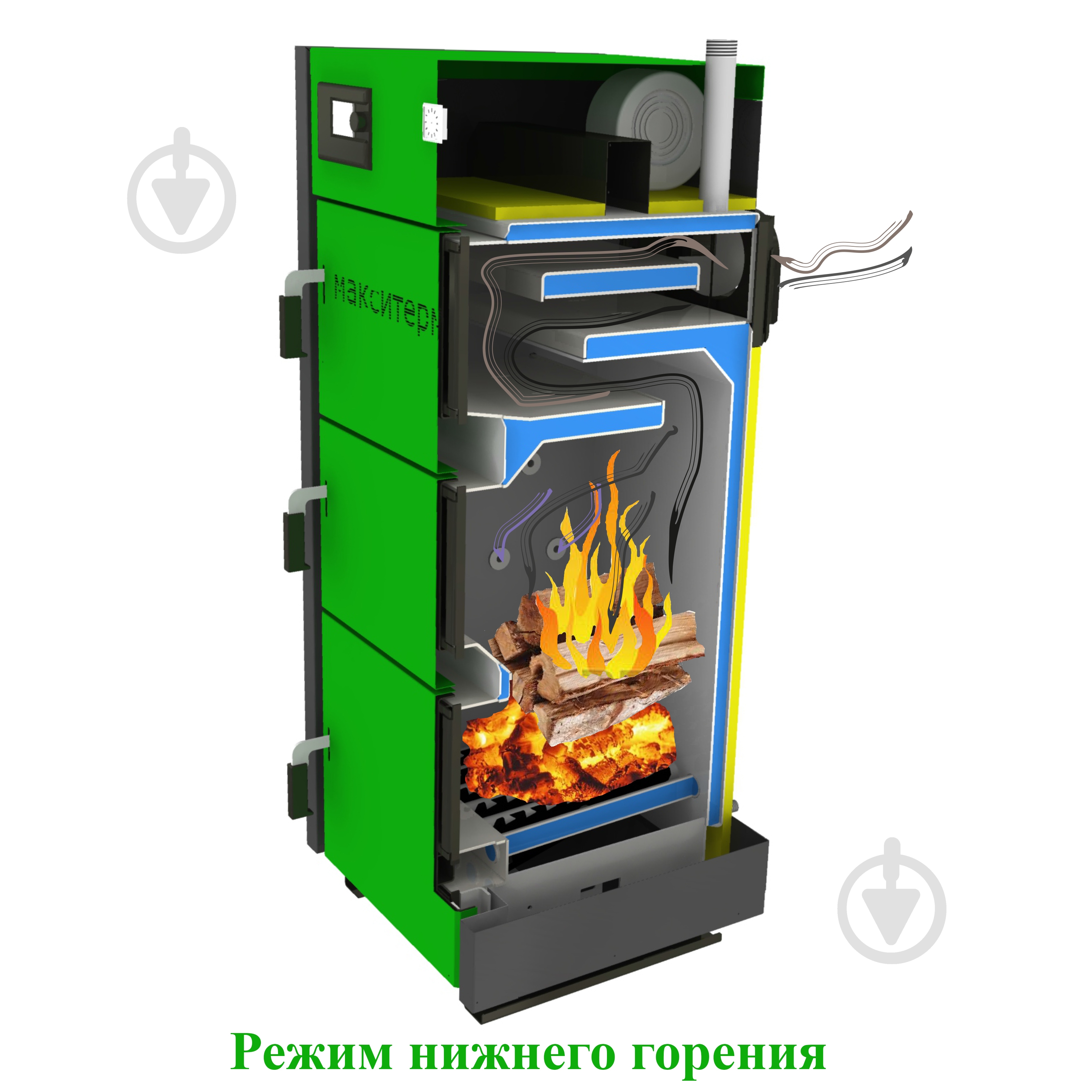 Котел твердотопливный Макситерм ПРОФИ 25 толщина стали 5мм с автоматикой - фото 14