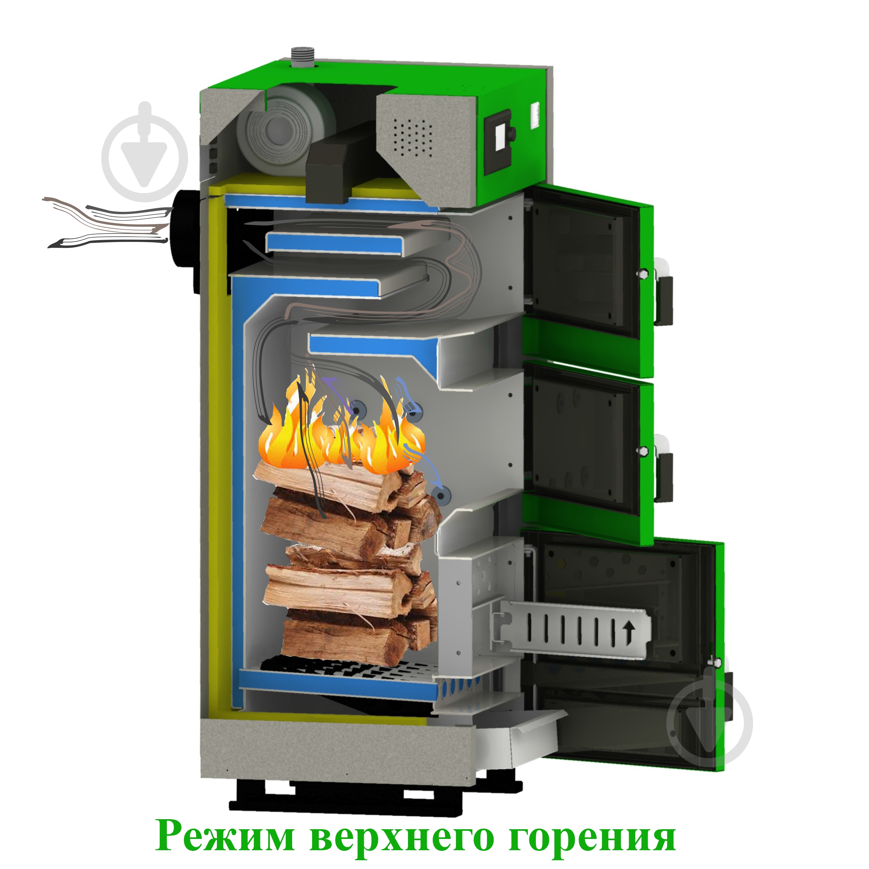 Котел твердотопливный Макситерм ПРОФИ 33 толщина стали 5мм - фото 13