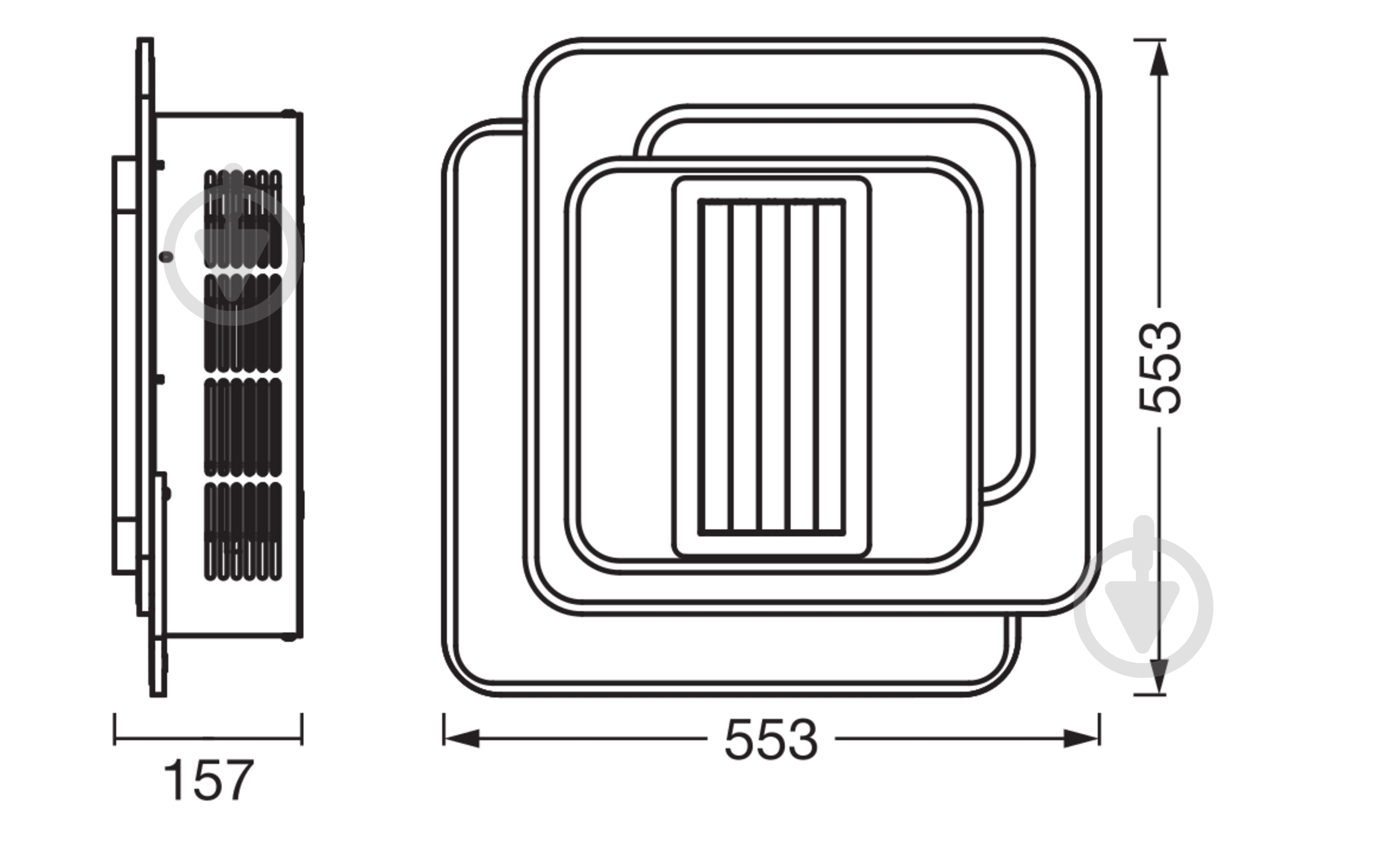 Люстра-вентилятор Ledvance Ceiling Square CCT 55 Вт білий матовий FAN GRILL SQ - фото 7
