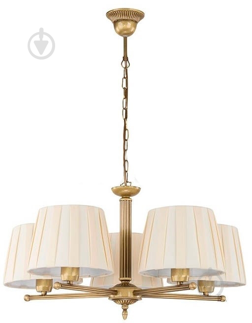 Люстра подвесная TK Lighting Queen 5x60 Вт E27 латунь 1105 - фото 1