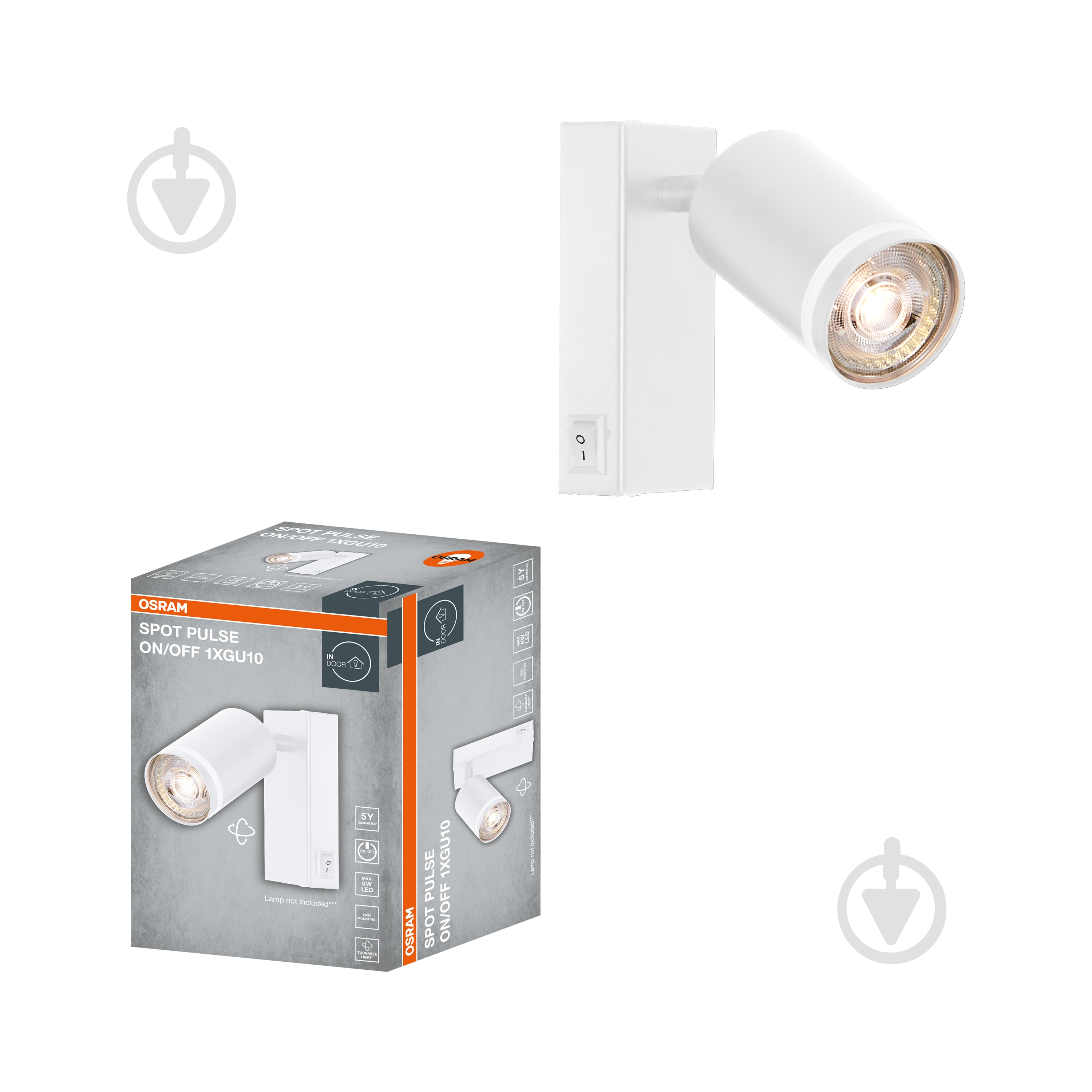 Спот Osram 1xGU10 белый LED Spot on/off pulse 1 W - фото 1 Спот Osram 1xGU10 белый LED Spot on/off pulse 1 W - фото 1