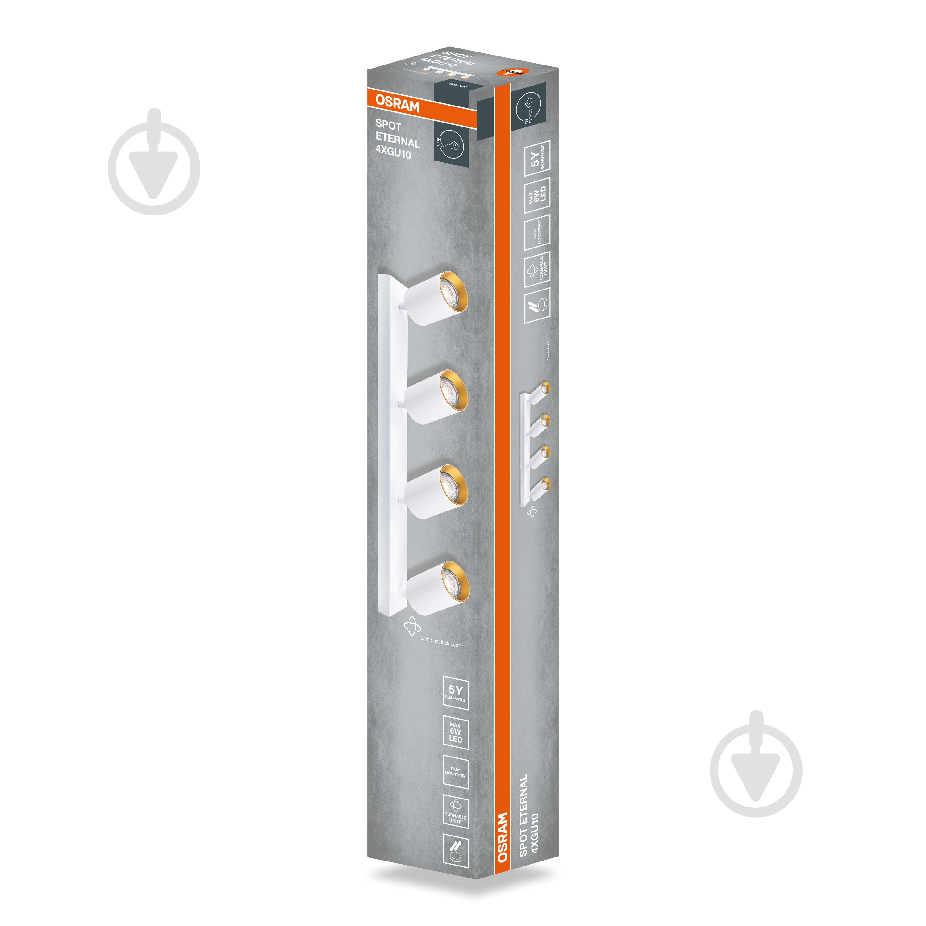 Спот Osram Eternal 4xGU10 белый с золотистым - фото 2