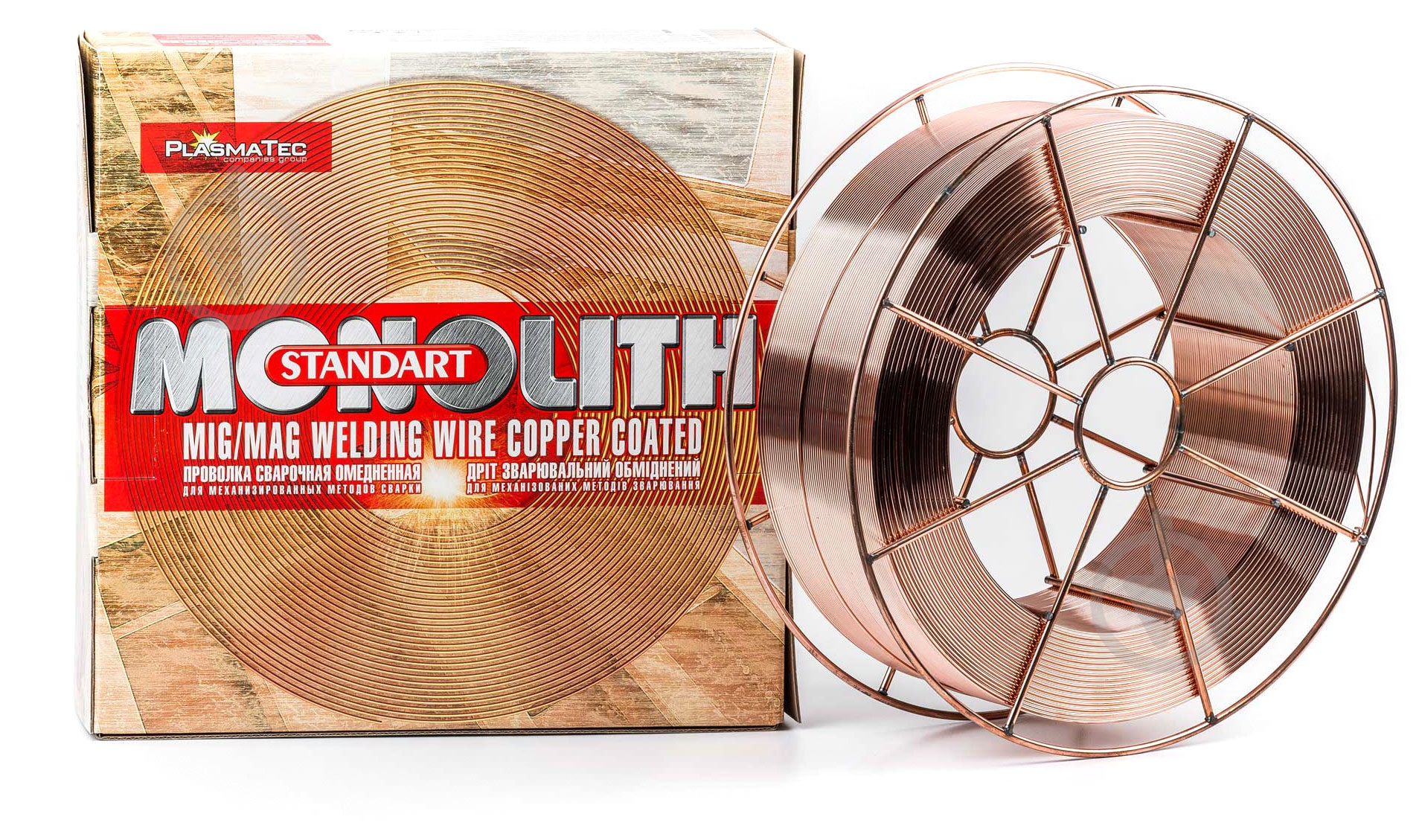 Проволока сварочная омедненная Monolith G4Si1 1,2 мм 1 шт. 18 кг - фото 1