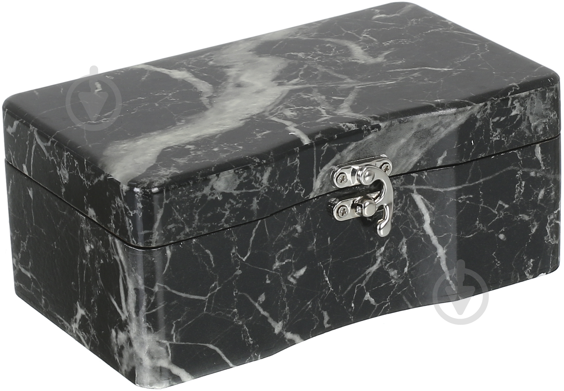Сундучок Мрамор 20х12х8,5 см черный - фото 1