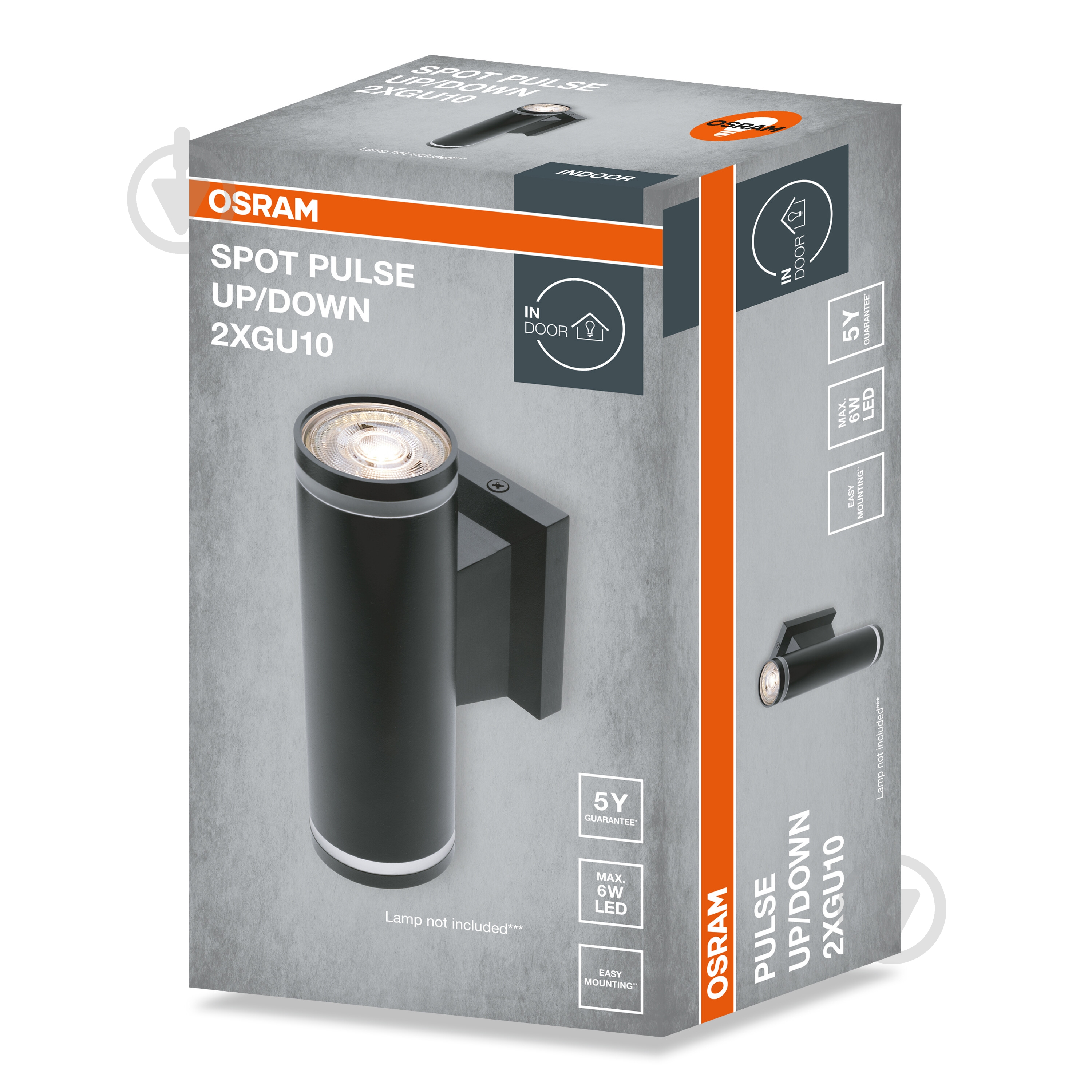 Бра Osram GU10 чорний LED Spot ud/dwn pulse 1 B - фото 2