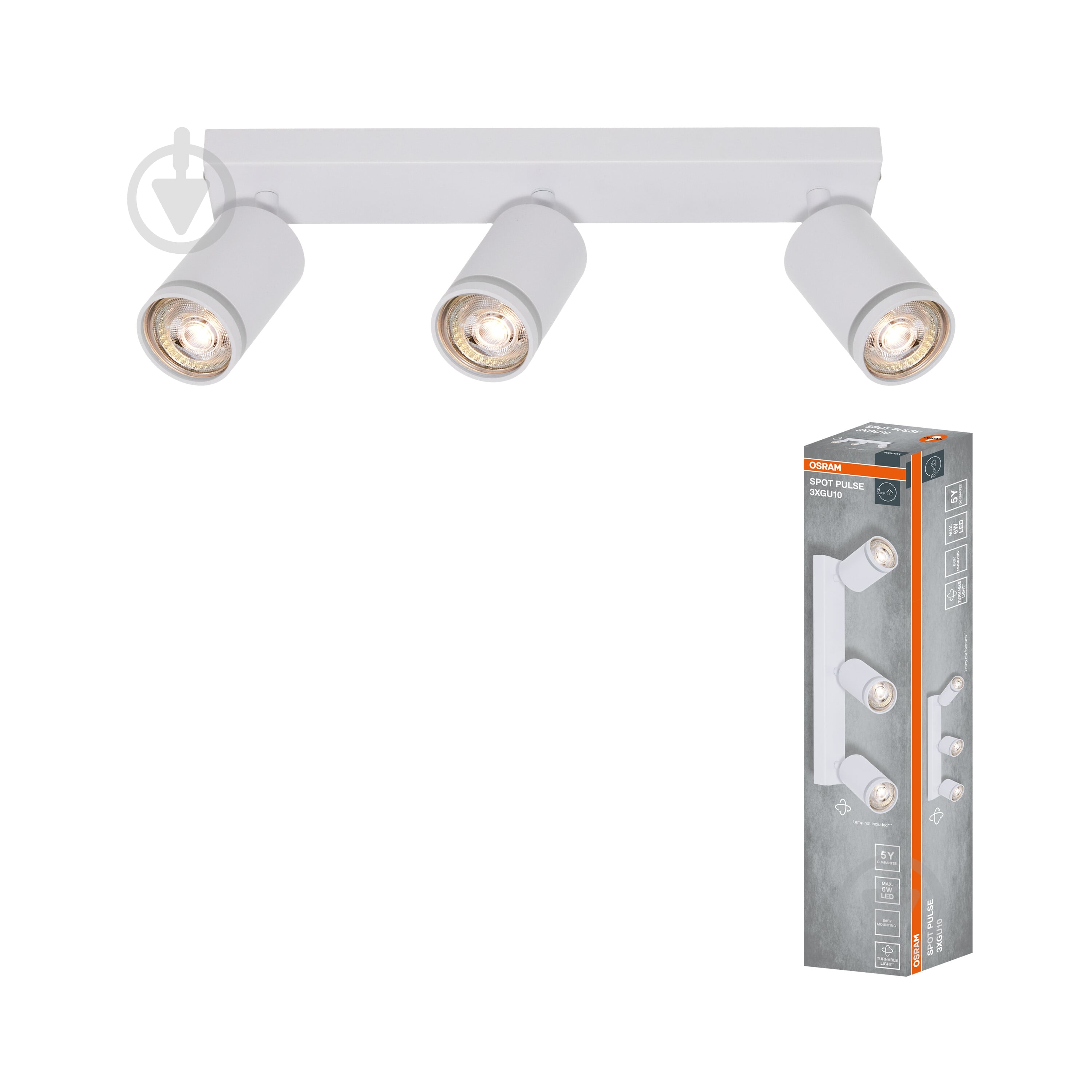 Спот Osram 3xGU10 белый LED Spot pulse 3 WT - фото 1 Спот Osram 3xGU10 белый LED Spot pulse 3 WT - фото 1