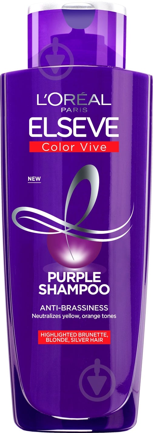 Шампунь L'Oreal Paris Elseve Purple для освітленого та мелірованого волосся 200 мл - фото 1 Шампунь L'Oreal Paris Elseve Purple для освітленого та мелірованого волосся 200 мл - фото 1