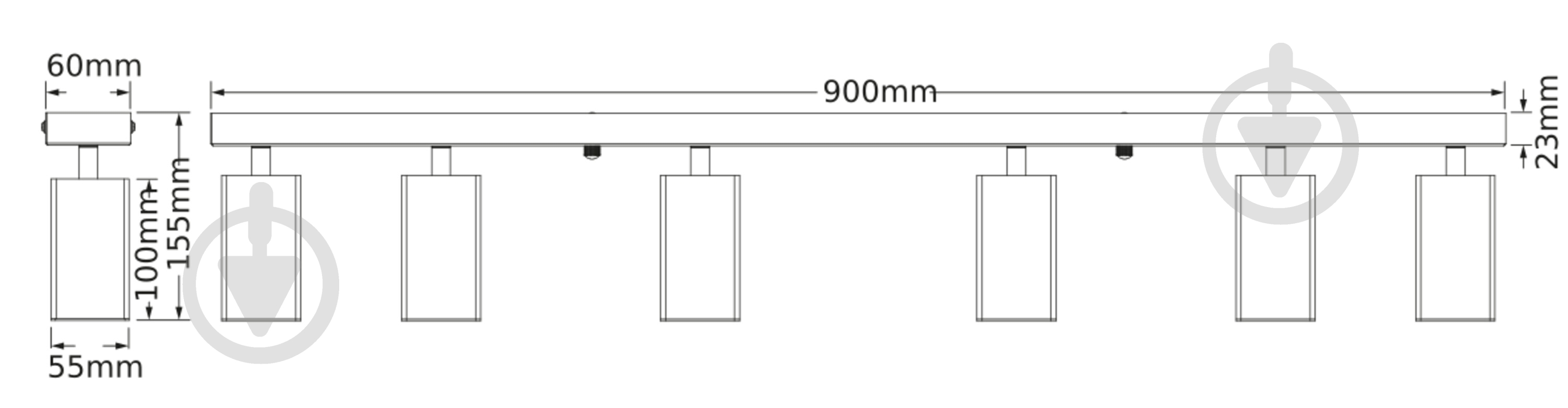 Спот Osram Angular 6xGU10 білий - фото 3