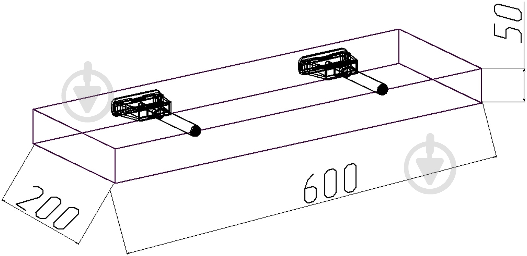 Полка Inteo для книг Орех Аида Табак 600x600x50 мм орех - фото 4