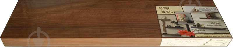 Полка Inteo дизайнерская Орех Аида Табак 800x800x50 мм орех - фото 1