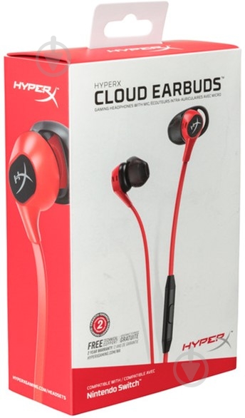Наушники HyperX Cloud Earbuds black/red (HX-HSCEB-RD) - фото 6