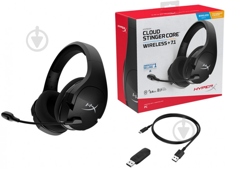 Наушники HyperX Cloud Stinger Core Wireless 7.1 black (HHSS1C-BA-BK/G) - фото 8