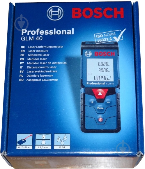 Далекомір лазерний Bosch Professional GLM 40 0601072900 - фото 3
