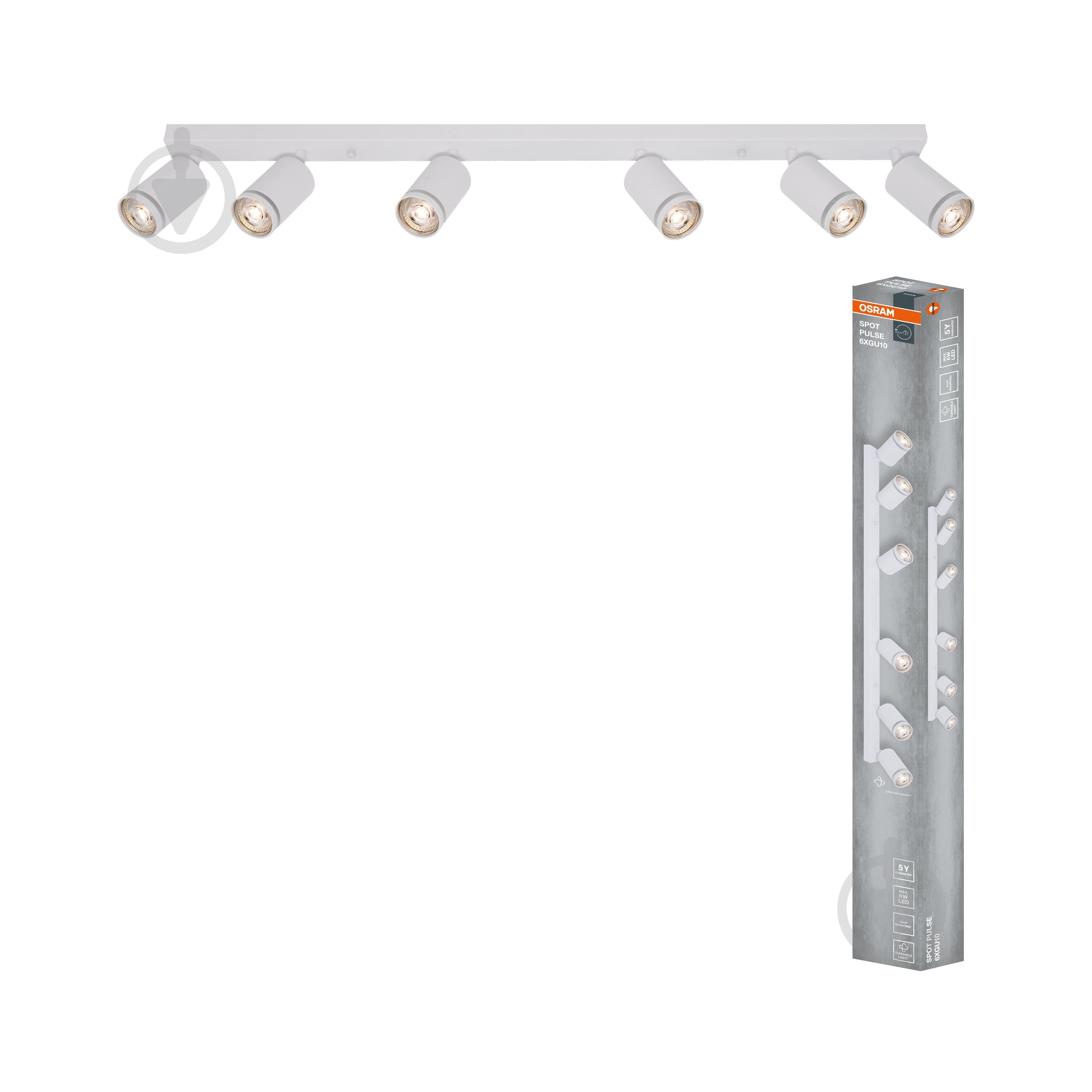 Спот Osram 6xGU10 белый LED Spot pulse 6 WT - фото 1 Спот Osram 6xGU10 белый LED Spot pulse 6 WT - фото 1