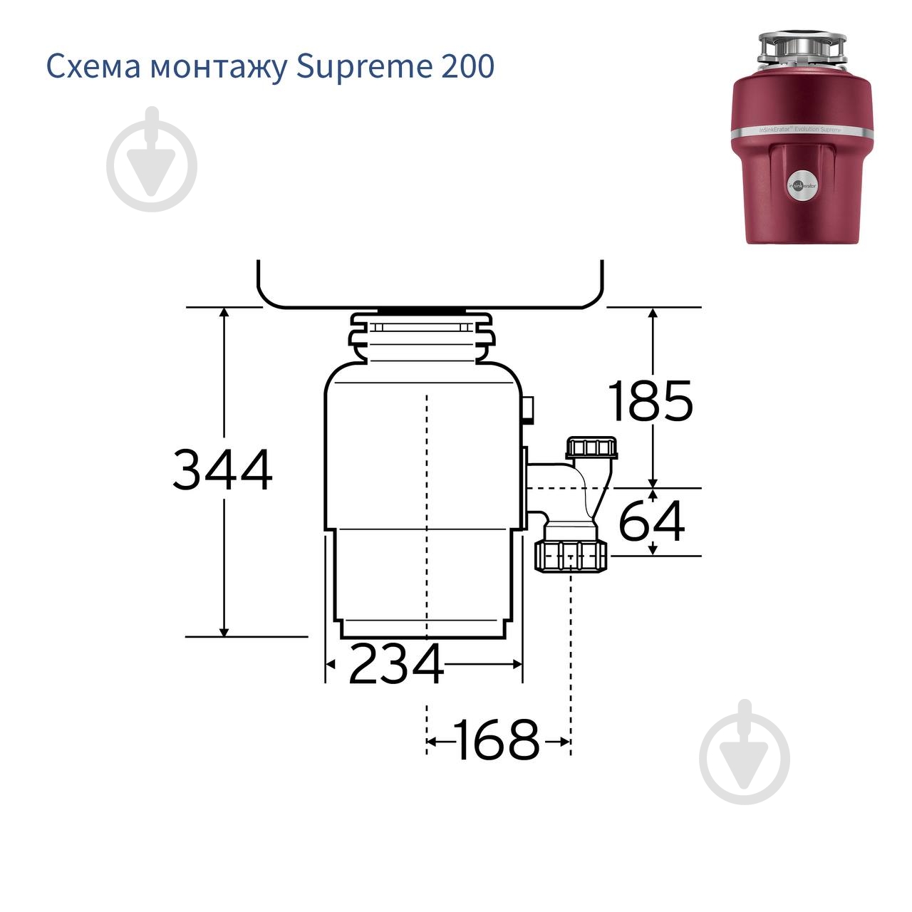 Измельчитель пищевых отходов IN SINK ERATOR Model Evolution Supreme 200 - фото 6