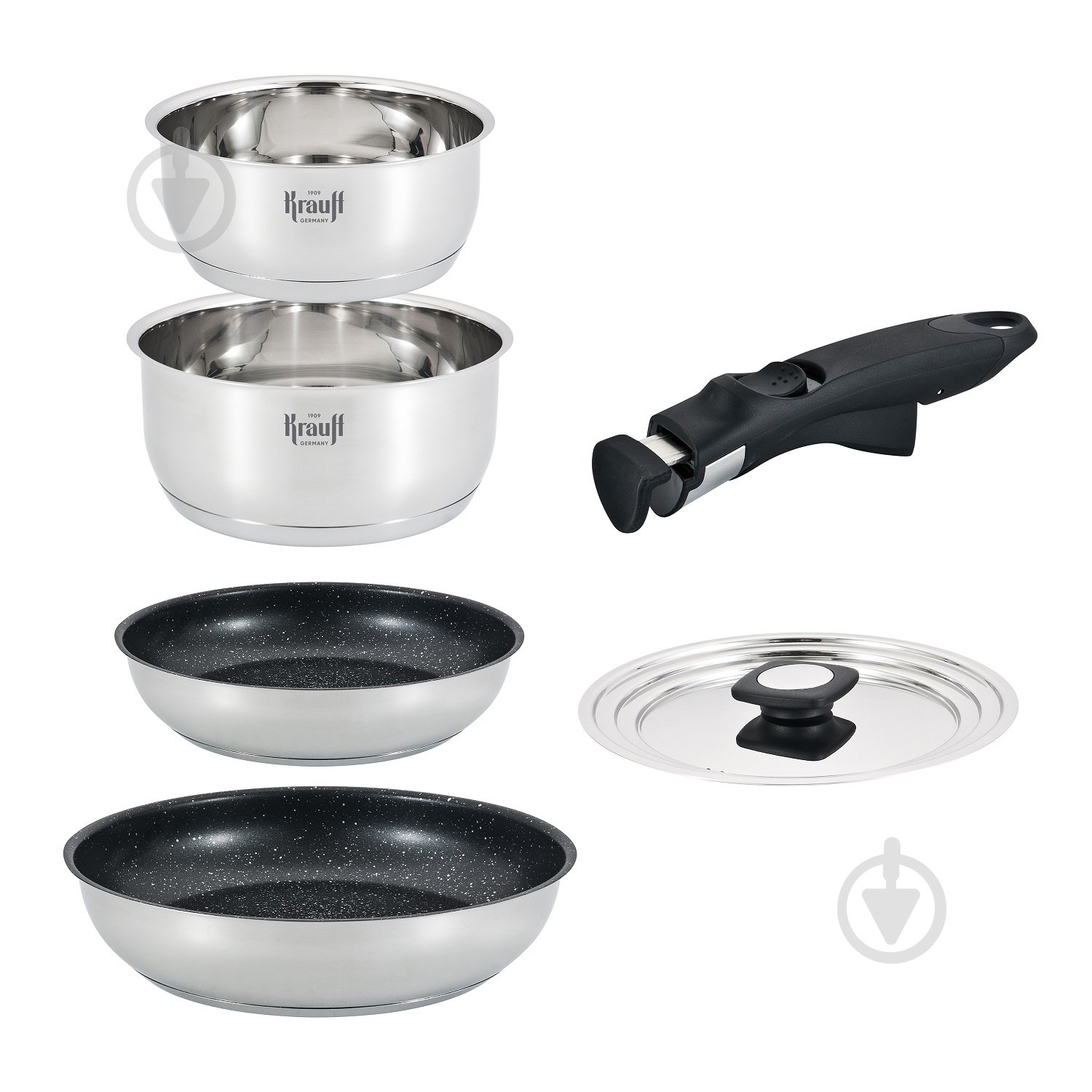 Набір посуду Krauff Genius Cook 6 предметів 26-303-016 - фото 1 Набір посуду Krauff Genius Cook 6 предметів 26-303-016 - фото 1