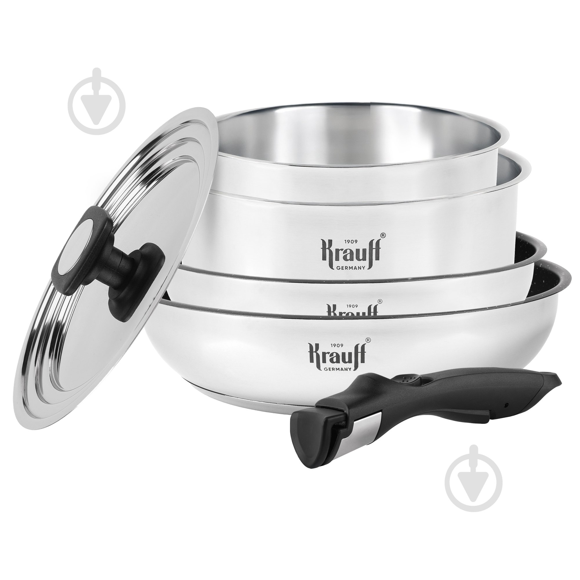 Набір посуду Krauff Genius Cook 6 предметів 26-303-016 - фото 3 Набір посуду Krauff Genius Cook 6 предметів 26-303-016 - фото 3