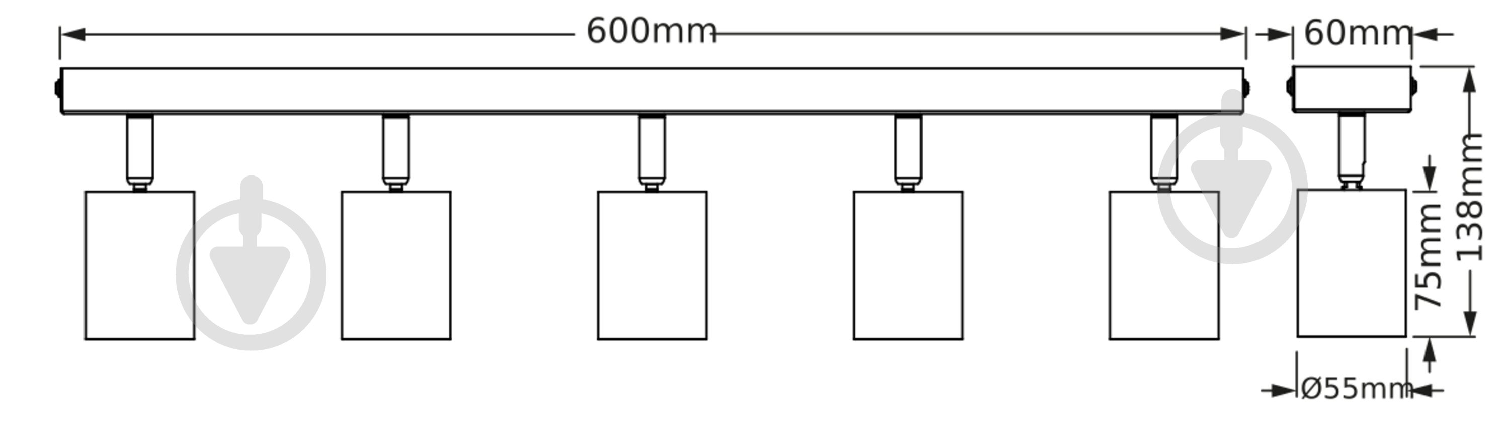 Спот Osram Elemental 5xGU10 белый - фото 4