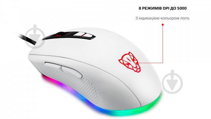 Мышь Motospeed V60 White USB (mtv60w) - фото 5 Мышь Motospeed V60 White USB (mtv60w) - фото 5