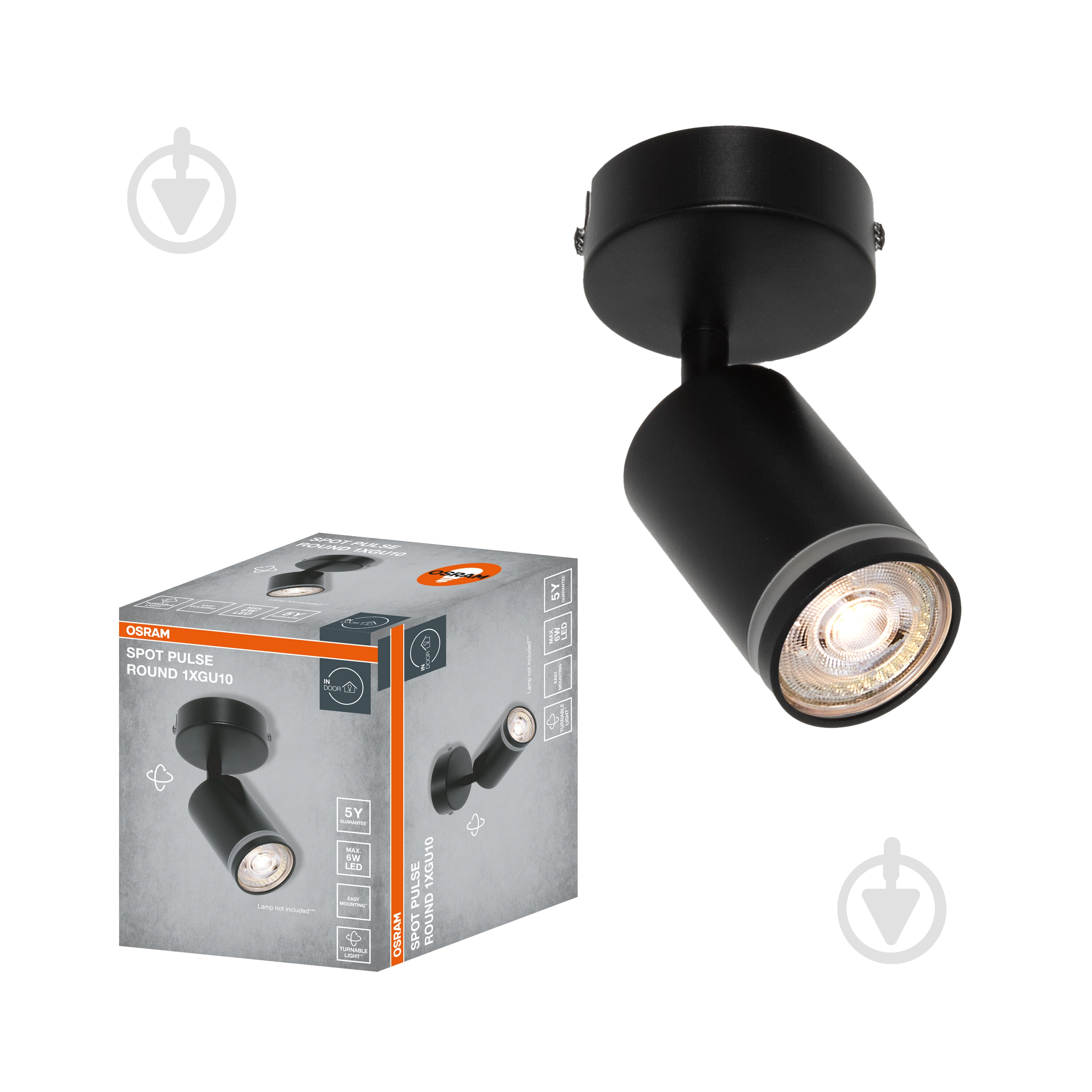 Спот Osram 1xGU10 черный LED Spot pulse 1 BK - фото 1 Спот Osram 1xGU10 черный LED Spot pulse 1 BK - фото 1