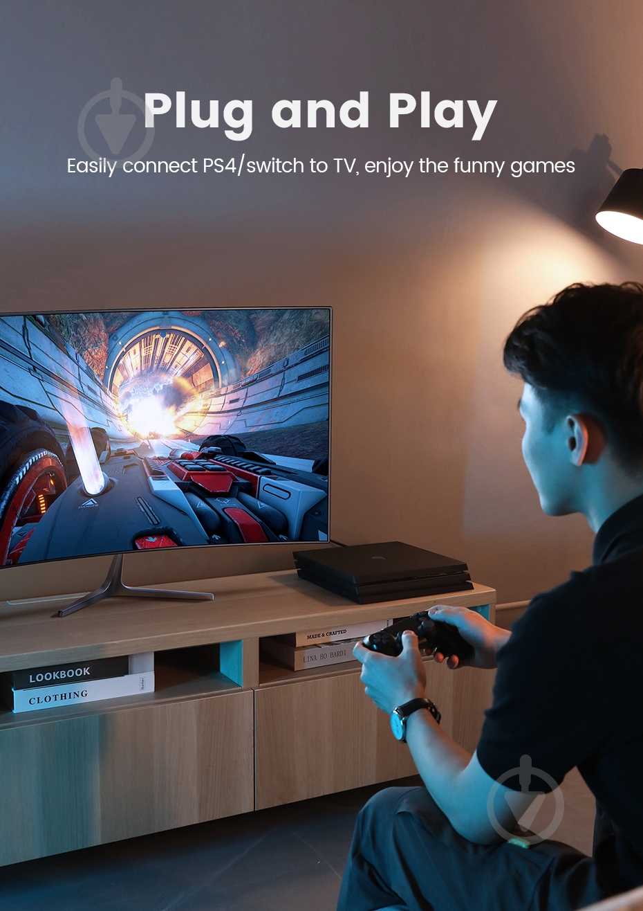 Кабель UGREEN HD106 HDMI to DVI Cable 2 м черный (10135) - фото 3 Кабель UGREEN HD106 HDMI to DVI Cable 2 м черный (10135) - фото 3