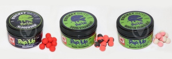 Бойлы Rocket Baits Міні Pop-Up плавающие 10 мм 25 г мотыль - фото 1