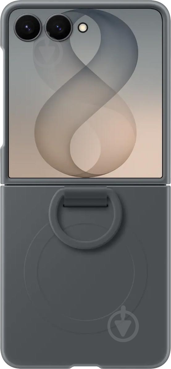 Чехол Samsung Silicone Ring Magnet Case для Samsung Galaxy Flip 8 Graphite (EF-EF776CBEGUA) - фото 4