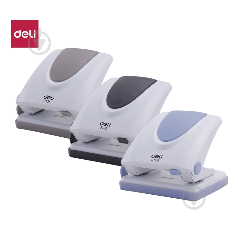 Высечка E0125 бело-серый с линейкой Deli - фото 3 Высечка E0125 бело-серый с линейкой Deli - фото 3